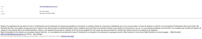 Comment Savoir Si Une Adresse Mail Est Fausse RGPD : vous pouvez recevoir une fausse demande d'informations par mail